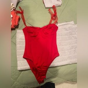princess polly red bodysuit